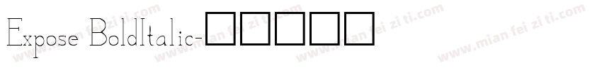 Expose BoldItalic字体转换